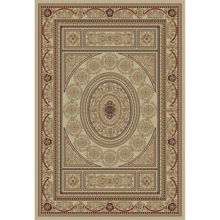 CONCORD GLOBAL TRADING 3 ft. 11 in. x 5 ft. 7 in. Jewel Aubusson - Ivory 44124
